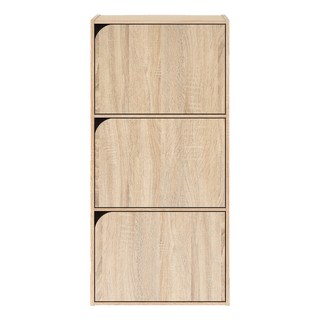 HOPMA 合馬家具 斯麥三門收納櫃 漂流木 淺橡木 12kg 歐盟E1等級塑合板, 41.5 x 30 x 89.5cm