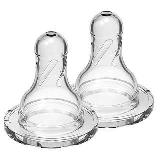 DrBrown's 防脹氣OPTIONS 標準矽膠奶瓶用奶嘴 Set 2入, 極軟高品質矽膠, 保證無雙酚A, 0歲以上, 1盒