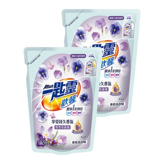 Attack 一匙靈 台灣公司貨 歡馨香氛洗衣精 蝶舞紫羅蘭香 補充包, 1.5kg, 2包