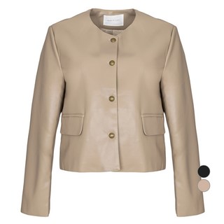 BURU N JUDY 女款無領皮外套 BPIJK103C