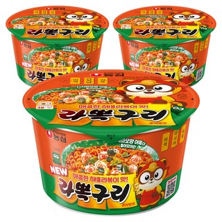 농심 라뽁구리 큰사발면 105g, 3개