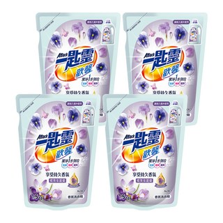 Attack 一匙靈 台灣公司貨 歡馨香氛洗衣精 蝶舞紫羅蘭香 補充包, 1.5kg, 4包
