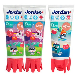조르단 뉴스텝1 어린이 불소 치약 딸기향, 90g, 3개
