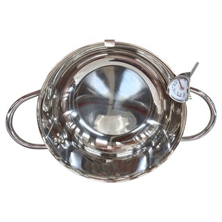 鼎匠 電磁爐通用 日式304不鏽鋼雙耳省油炸鍋 20.5cm 2.2L, 1台