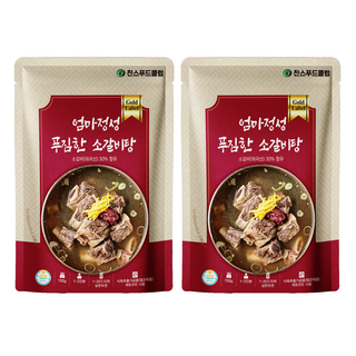 ChanseuPudeu 媽媽的用心 豐盛牛排骨湯, 700g, 2個