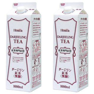 HOMER 大吉嶺紅茶 無糖, 1L, 2瓶