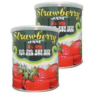 五惠 草莓果醬 早餐吐司/麵包抹醬, 900g, 2罐