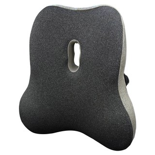 寢室安居 慢回彈太空記憶棉舒壓護腰靠墊, 深灰色 + 淺灰色