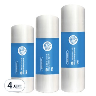 월드크린 위생롤백 소형 200p + 중형 200p + 대형 200p 세트, 혼합, 600개입, 4세트