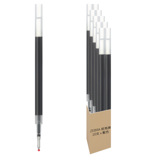 ZEBRA 斑馬牌 自動筆芯 0.5mm 水性顏料墨水 耐水性佳 適用於日常書寫 單支包裝, 藍色, 10支