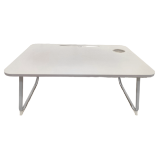 品屋 床上小桌板 70*48*32無抽屜(卡槽+杯托), 珍珠白