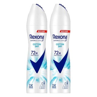 Rexona 蕊娜 制汗爽身噴霧 清新舒棉 72H, 135ml, 2瓶