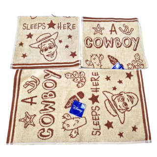 LIFE 來福牌 迪士尼牛仔胡迪洗臉巾 28*50(公/米) 100%棉, 咖&米, 1組