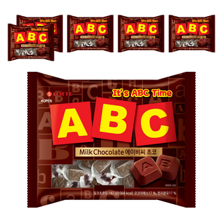 롯데웰푸드 에이비씨 초콜릿, 187g, 6개