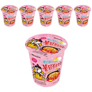 Samyang Foods 三養 Buldak 奶油白醬火辣雞肉風味鐵板炒麵 杯裝, 6入