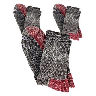 LIBERO Rober 輕量緩震羊毛登山襪, 3個, 紫海軍藍