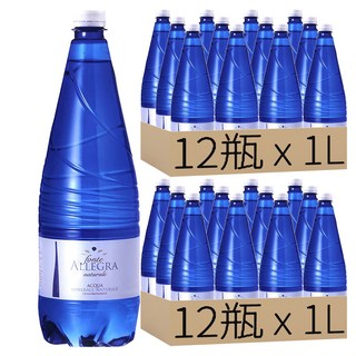 FONTE ALLEGRA 亞莉佳氣泡礦泉水 義大利進口 氣泡細緻 口感清爽, 1L*24瓶
