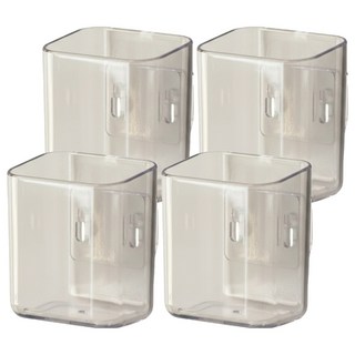 hoi 好好生活 小型壁掛置物架 ABS材質, 4個, 白色