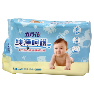 五月花 嬰兒柔濕巾 超厚型, 80張, 3包