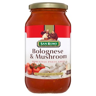 SAN REMO 頂級麵醬 起司蘑菇, 500g, 1罐