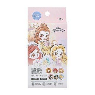 ONEDER 旺達棉品 迪士尼公主系列 驅蚊貼片 12入, 6個月以上, 01, 1盒, 迪士尼公主
