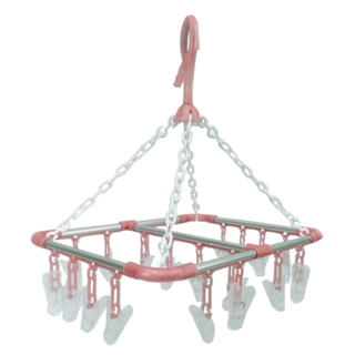 生活King 方型曬衣架/曬衣夾/晾衣夾 20夾, 顏色隨機, 1組