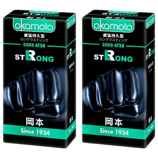 Okamoto 岡本 Strong 威猛持久型保險套 0.1mm, 10片, 2盒