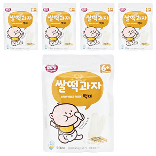 DDODDOmam 聰明媽媽 韓爸田園日記 米片片米餅 - 入口即化, 口感柔軟, 無油炸, 6個月以上寶寶, 原味, 20g, 5包