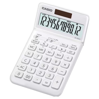 CASIO 卡西歐 12位數計算機, 白色, 1個