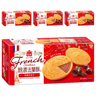 義美 法蘭酥 巧克力 6包, 132g, 4盒