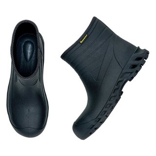 Hanama 悍馬 H-889 一體成形鋼頭雨鞋 42 台灣製造, 26.5cm, 黑色