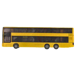 Siku 雙層巴士 金屬 ABS材質 黃色 + 透黑色, 雙層巴士 黃色 + 透黑色, 1盒