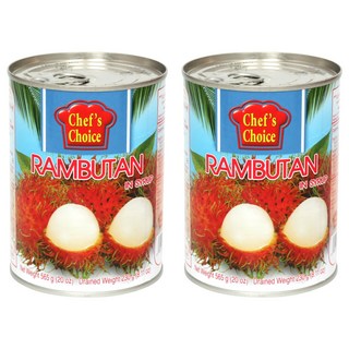 Chef's Choice Foods 紅毛丹水果罐頭, 2個, 565g