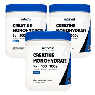 뉴트리코스트 정품 크레아틴 분말, 300g, 3개