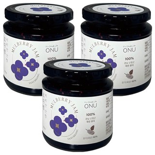 智異山山清桑葚果醬, 3個, 300g