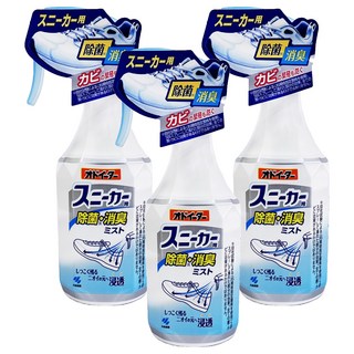 小林製藥 鞋用除菌消臭噴霧, 有效根除細菌, 預防鞋子發霉, 散發清新香氣, 250ml, 3瓶