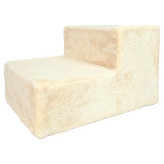 Ding Dong Pet 寵物柔軟超細纖維海綿階梯, 象牙白, 1個