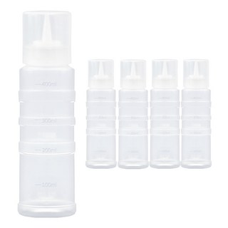 Sparkle in everyday life 可裁剪單孔醬料瓶 韓國製 附蓋, 400ml, 5個