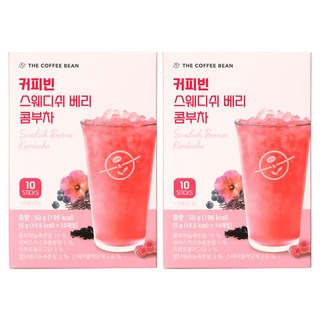The Coffee Bean 康普茶沖泡粉 瑞典莓果口味, 5g, 10條, 2盒