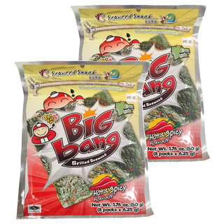 TAO KAE NOI 小老板 超級大海苔超值包 辣味, 50g, 2包