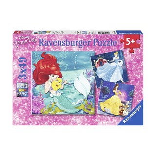 Ravensburger 德國維寶 拼圖 迪士尼公主2 3x49片 5歲以上, 147片, 1盒