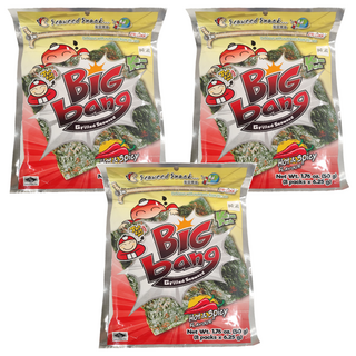 TAO KAE NOI 小老板 超級大海苔超值包 辣味, 50g, 3包