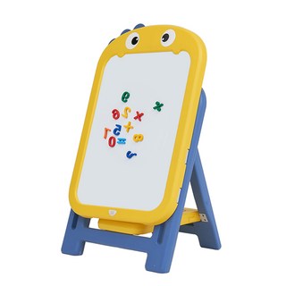 BeneBene Hello Dino 幼兒磁性畫板 + 數字遊戲磁鐵 + 板擦, 1個, 黃色