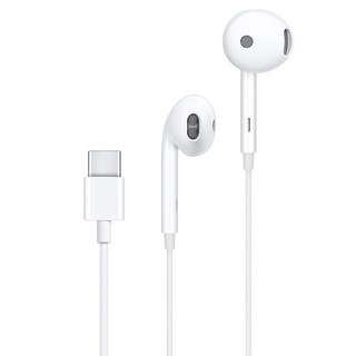 i15 Type-C接口有線耳機 筆電適用款 白色耳塞式, NS_i15, 白色