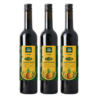 大漢酵素 有機鳳梨輕酵飲 微酸微甜 健康無負擔, 500ml, 3瓶