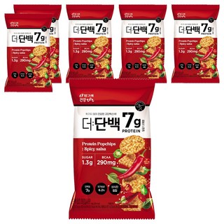 Deo Danbaek 蛋白爆米花脆片 辣味莎莎醬口味, 6包, 44g