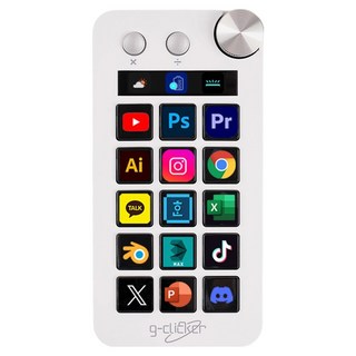 지클릭커 멀티미디어 에디터 계산기 영상편집기 3way 넘버키패드, SD16, 화이트