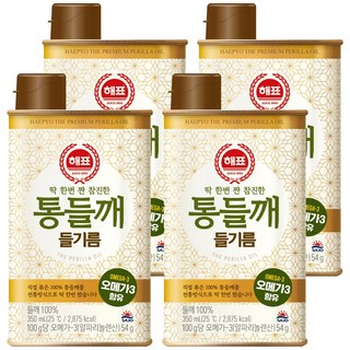 Haepyo 全粒紫蘇籽油, 4個, 350ml