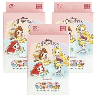 ONEDER 旺達棉品 迪士尼公主系列 貼繃 PROK01, 20個, 3盒