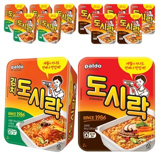 팔도도시락 컵라면 86g 6p + 김치 컵라면 86g 6p, 1세트